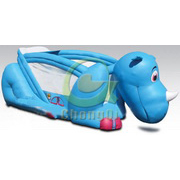 giant inflatable hippo slide
